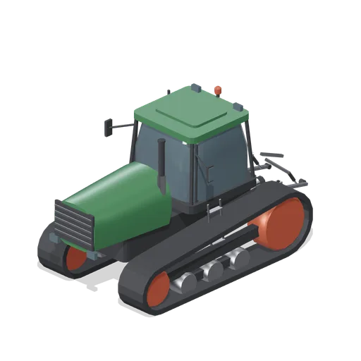Twin-track rubber-tracked tractor (Arable Fields and Farm Machinery)