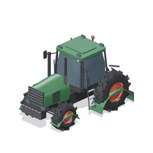 Mid-size row-crop tractor (Arable Fields and Farm Machinery)