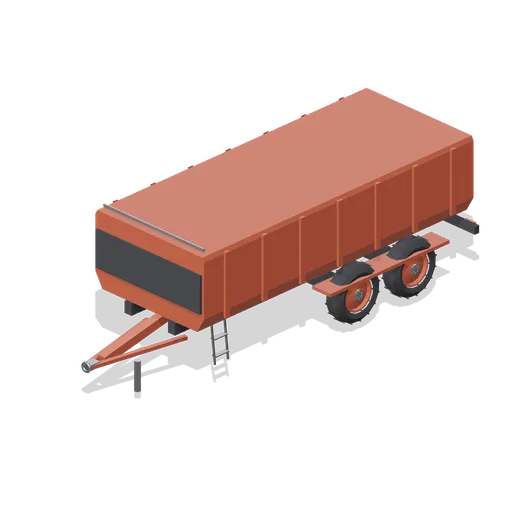 Tandem-axle grain trailer (Arable Fields and Farm Machinery)