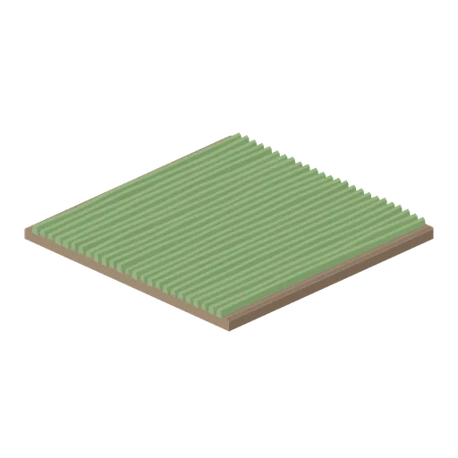 Field tile, young crop (Arable Fields and Farm Machinery)