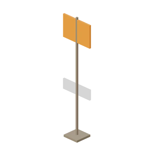 Blank pit sign pole (Stock Car Oval Speedway)