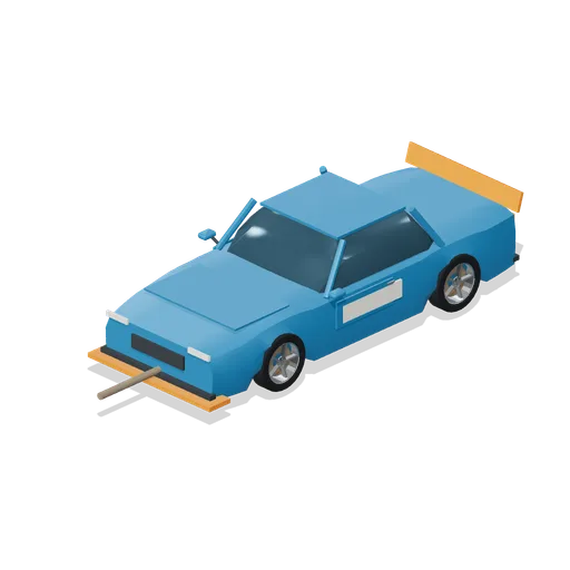 Stock car with tow bar attached (Stock Car Oval Speedway)
