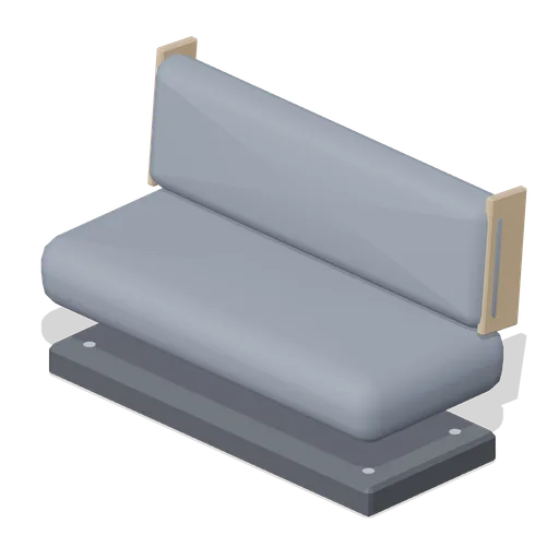 Modular soft bench with back (Downtown Office Interiors)