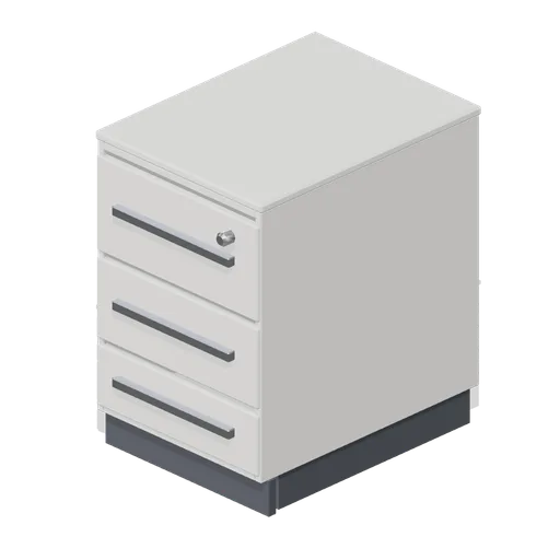 Under-desk pedestal, three drawers (Downtown Office Interiors)