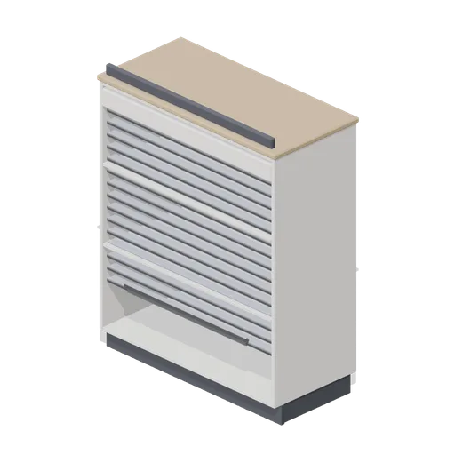 Tambour storage cupboard (Downtown Office Interiors)
