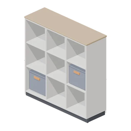Personal cube storage unit (Downtown Office Interiors)