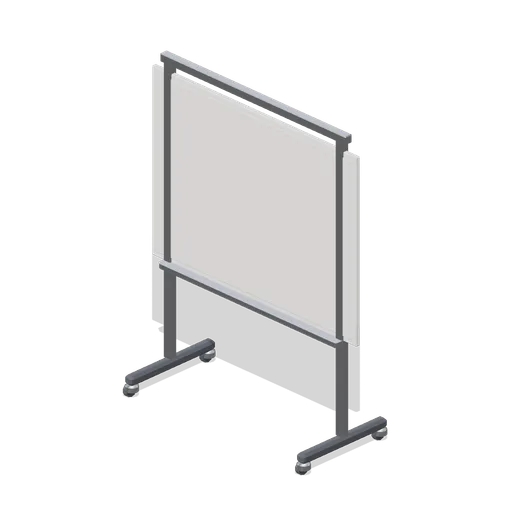 Mobile double-sided whiteboard (Downtown Office Interiors)