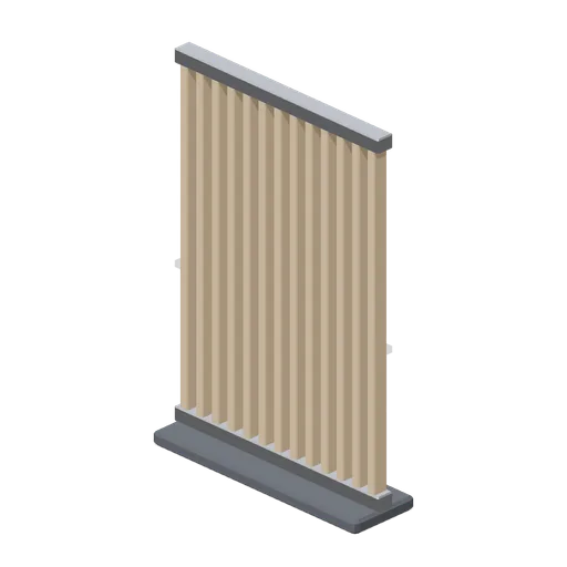 Slatted timber divider (Downtown Office Interiors)