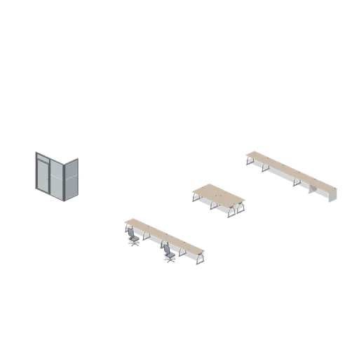 Bench and Partition Connector Cases (Downtown Office Interiors)