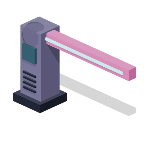 Neon Dispatch: Parcel yard barrier
