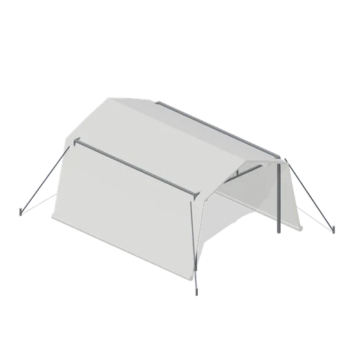 Tarpaulin cover on a frame (UFO Crash Site and Recovery Facility)