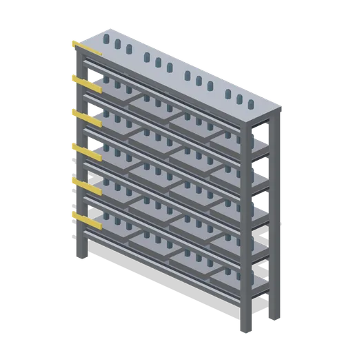 Sample rack wall (UFO Crash Site and Recovery Facility)