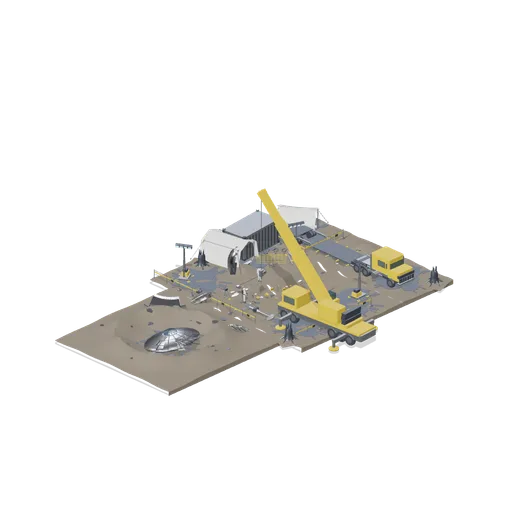 Crash Site at Night (UFO Crash Site and Recovery Facility)
