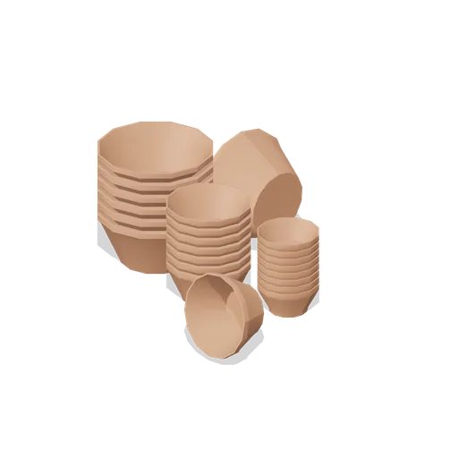 Terracotta plant pot stacks (Garden Centre and Florist)