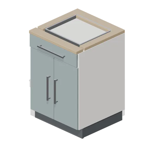 Kitchen sink base unit 600 (Fitted Kitchen and Bathroom Builder)