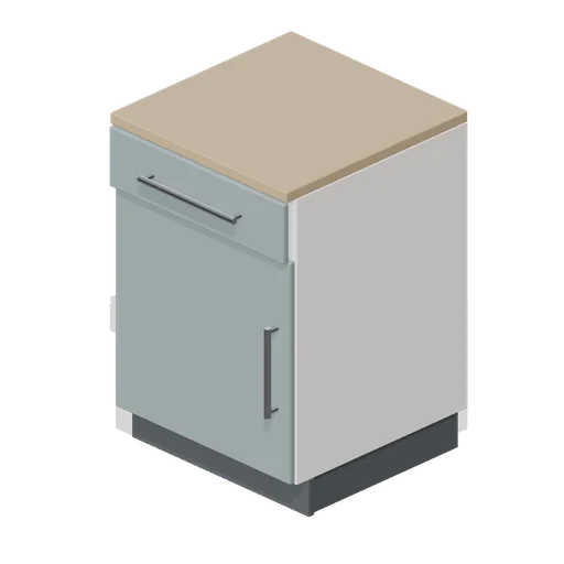 Kitchen base unit 600 with drawer line (Fitted Kitchen and Bathroom Builder)