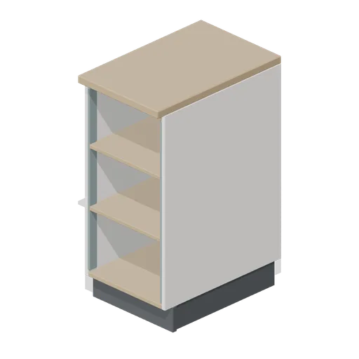 Kitchen open shelf base unit 400 (Fitted Kitchen and Bathroom Builder)