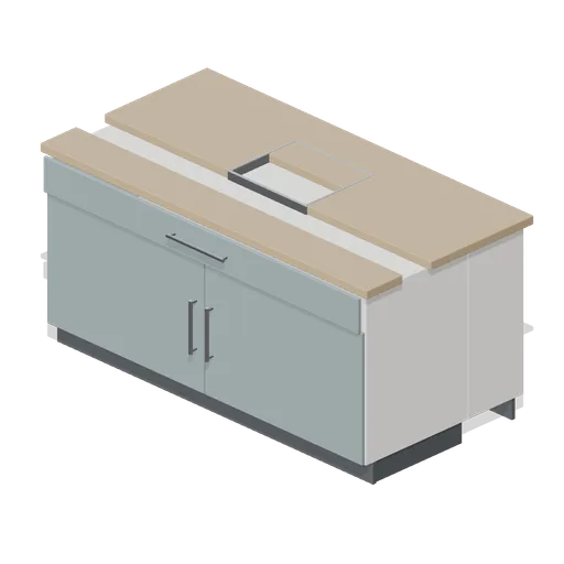 Kitchen island with sink 1800 (Fitted Kitchen and Bathroom Builder)