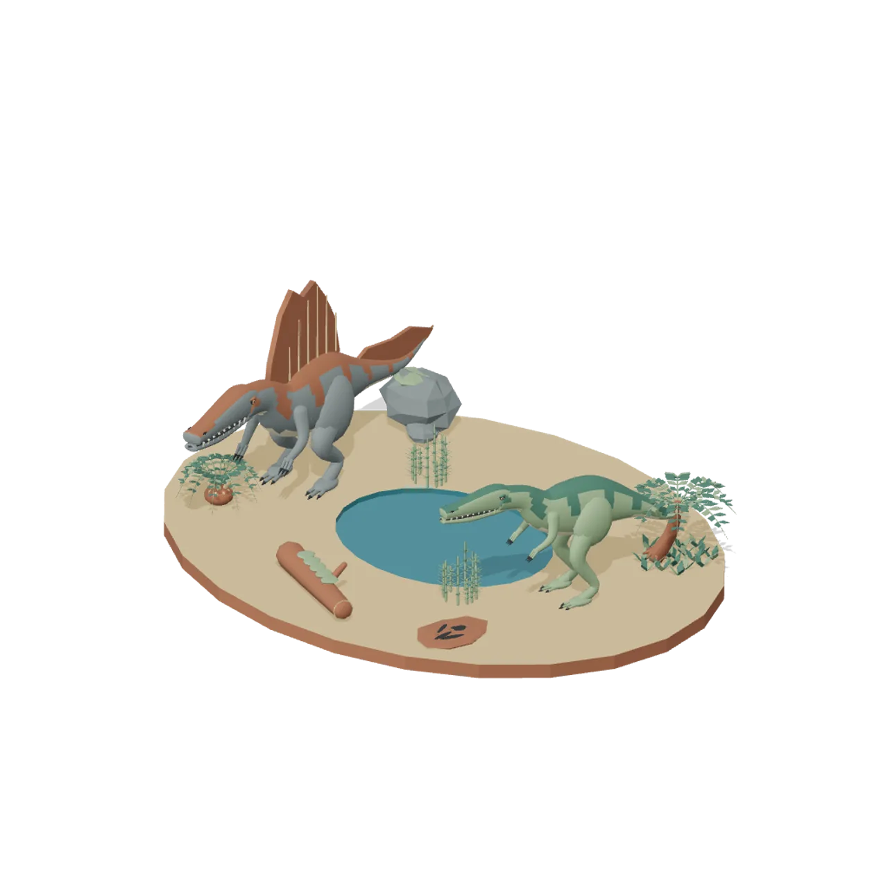 Primeval Frontier: Dinosaur Worlds assembled scene