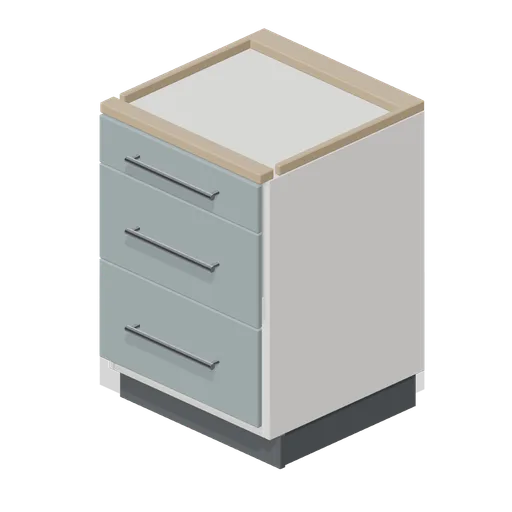Kitchen base unit 600 with hob cut out (Fitted Kitchen and Bathroom Builder)