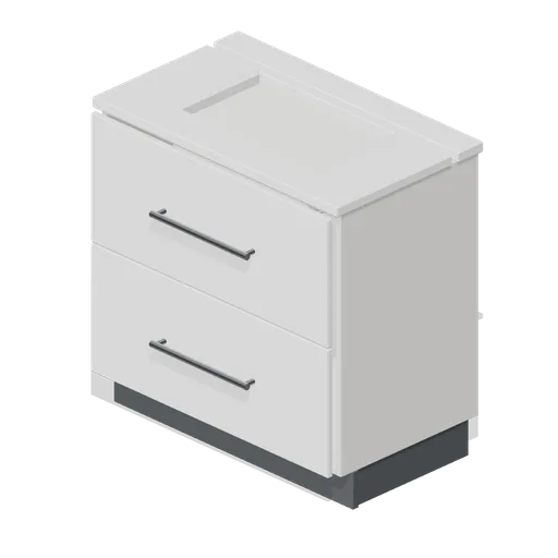 Bathroom vanity unit 800 in gloss white (Fitted Kitchen and Bathroom Builder)