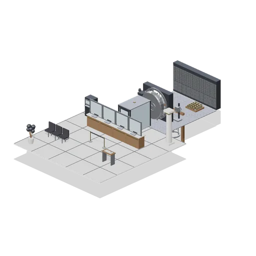 Bank Hall Vault and Tunnel (Bank Vault Heist Kit)