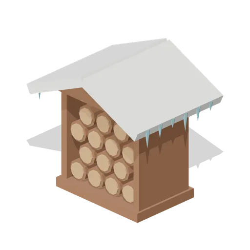 Covered Log Store (Winter Hearth Village)