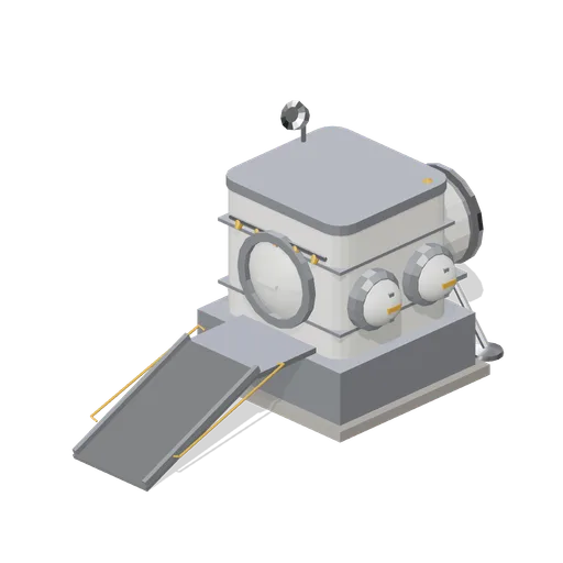 Airlock with dust-lock vestibule (Lunar Surface Colony and Rovers)
