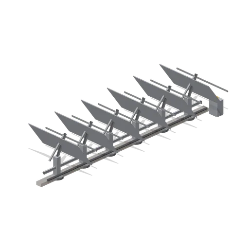 Fixed solar array row (Lunar Surface Colony and Rovers)