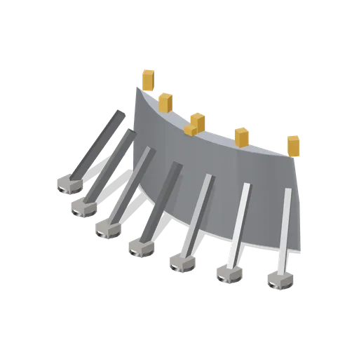 Landing pad blast deflector wall (Lunar Surface Colony and Rovers)