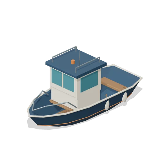 Cabin Fishing Boat (Harbor & Tackle)