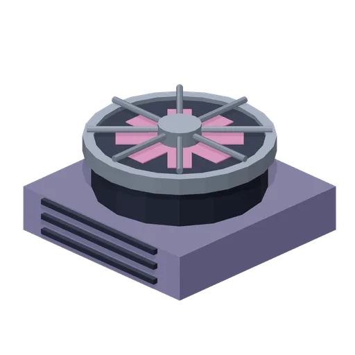 Neon Dispatch: Rooftop ventilation fan