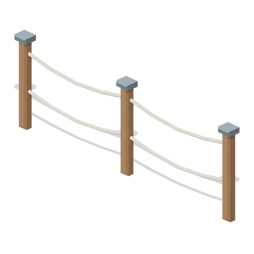 Cedar and Rope Pier Railing (Harbor & Tackle)