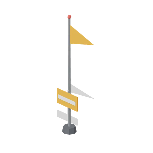 Ski School Flag Post (Ski Resort and Snow Park)