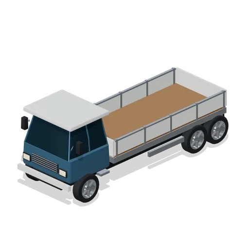 Three-axle flatbed truck (Transport Collection HD)