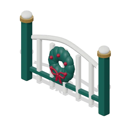 Wreath garden gate (Christmas Storybook)