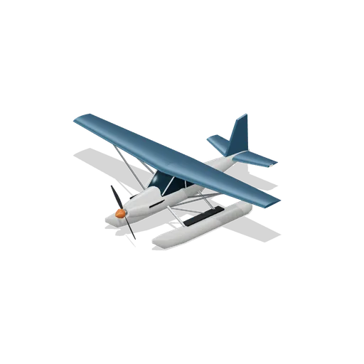 Twin-float utility plane (Vehicle Collection HD: Cars, Planes and Boats)
