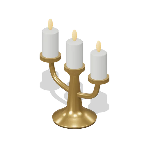 Three-arm candelabra (Christmas Storybook)