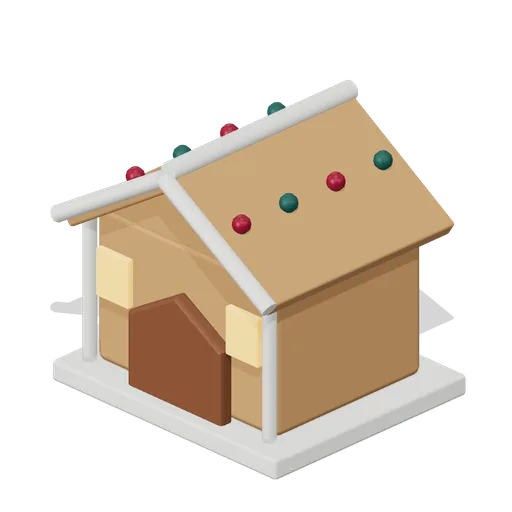 Iced gingerbread house (Christmas Storybook)