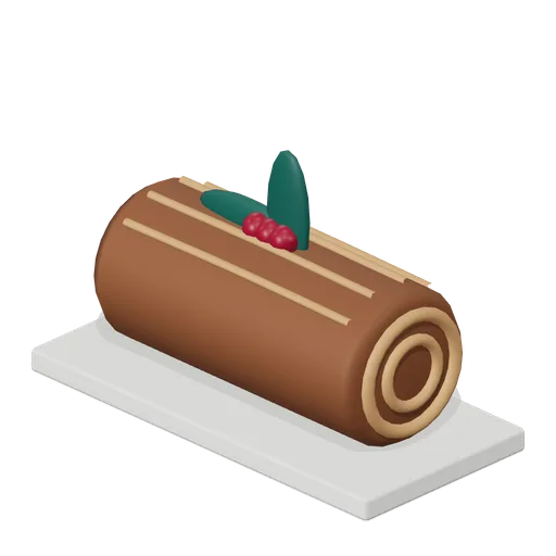 Chocolate Yule log (Christmas Storybook)