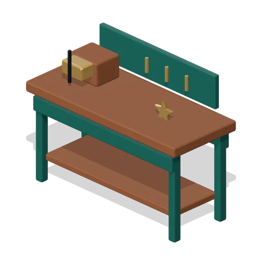 Toy maker’s workbench (Christmas Storybook)