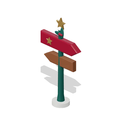 Northbound signpost (Christmas Storybook)