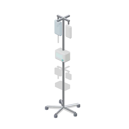 IV Stand With Pump (Hospital Wards and Clinic Operations)