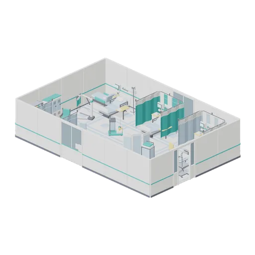Six Bed Ward Bay (Hospital Wards and Clinic Operations)