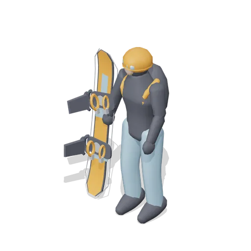 Rider standing with the board upright (Backcountry Snowboarding and Avalanche Safety)