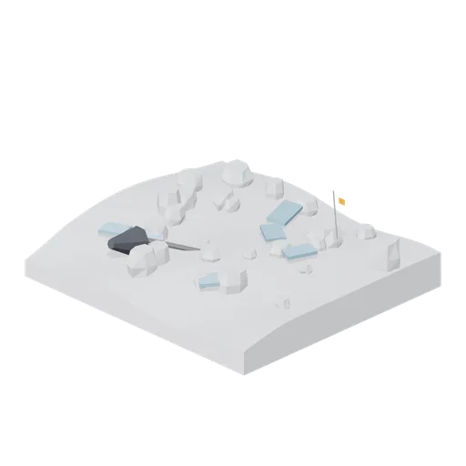 Avalanche debris field (Backcountry Snowboarding and Avalanche Safety)