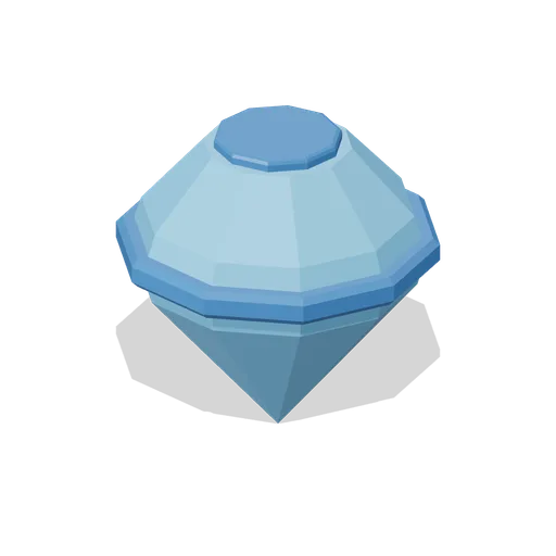 Round cut gem icon, rare tier (Game UI icon library)