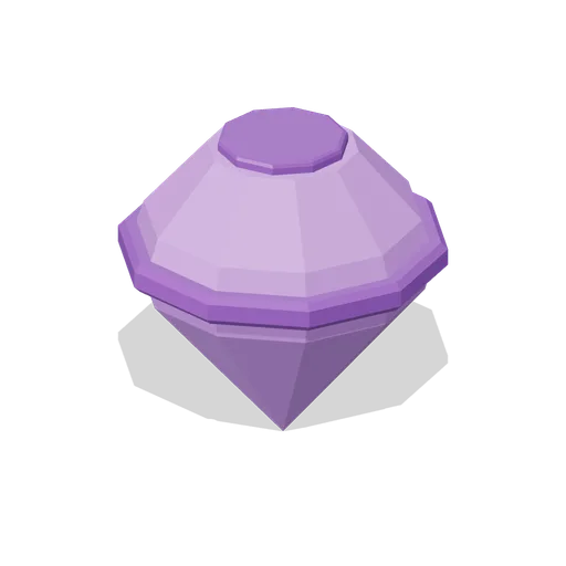 Round cut gem icon, epic tier (Game UI icon library)