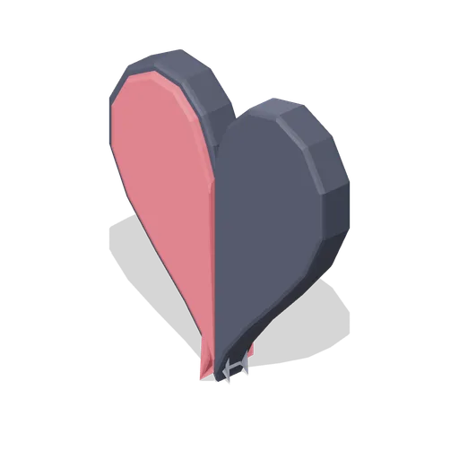 Heart icon, half full (Game UI icon library)