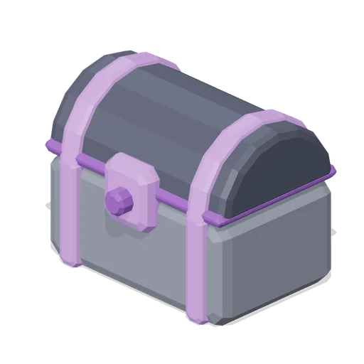 Treasure chest icon, epic tier (Game UI icon library)